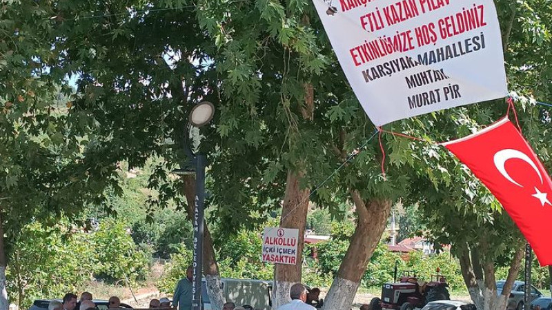 Alaçam Karşıyaka mahallesinde ''Etli kazan pilav etkinliği ''yapıldı.